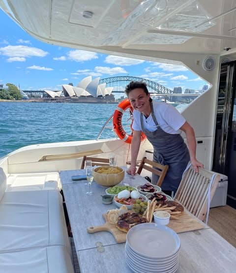 Corporate Events Sydney - catering on a yacht