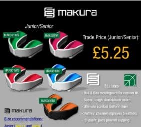 HUGE re-stock for Makura Mouthguards at Reydon Sports!