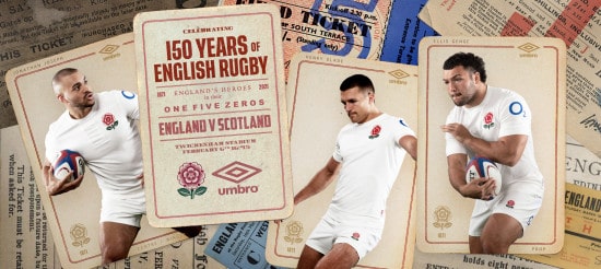 Umbro unveils anniversary kit to celebrate 150 years of English rugby