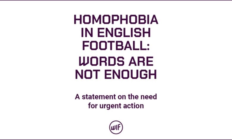Women in Football's joint statement on homophobic abuse