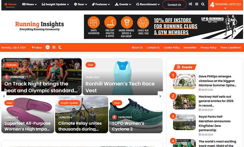 Running Insights has been given a great new look, fresher, sleeker and putting its best foot forward.