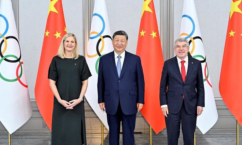 IOC President Coventry welcomed by China’s President Xi