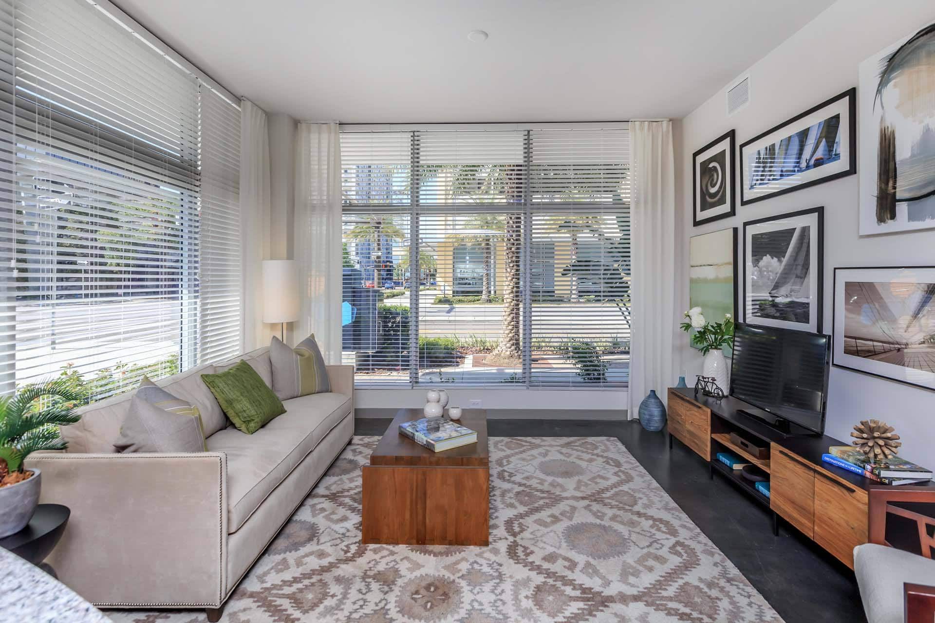 A bright living room at Windsor Central Arts in St. Petersburg, 33701