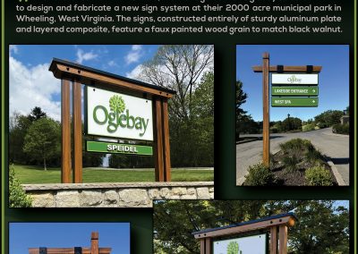 ARTfx Oglebay Post and Panel Signs Faux Painted Wood