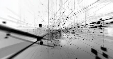 Abstract wireframe fragment showing partial flow within a larger content marketing system