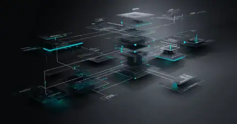 Diagram showing a website’s information architecture with interconnected layers that support crawlability and authority flow between pages.