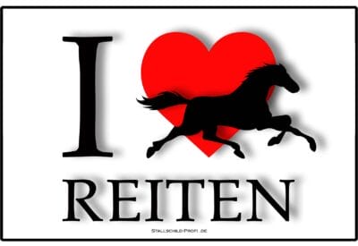 I love Reiten Schild