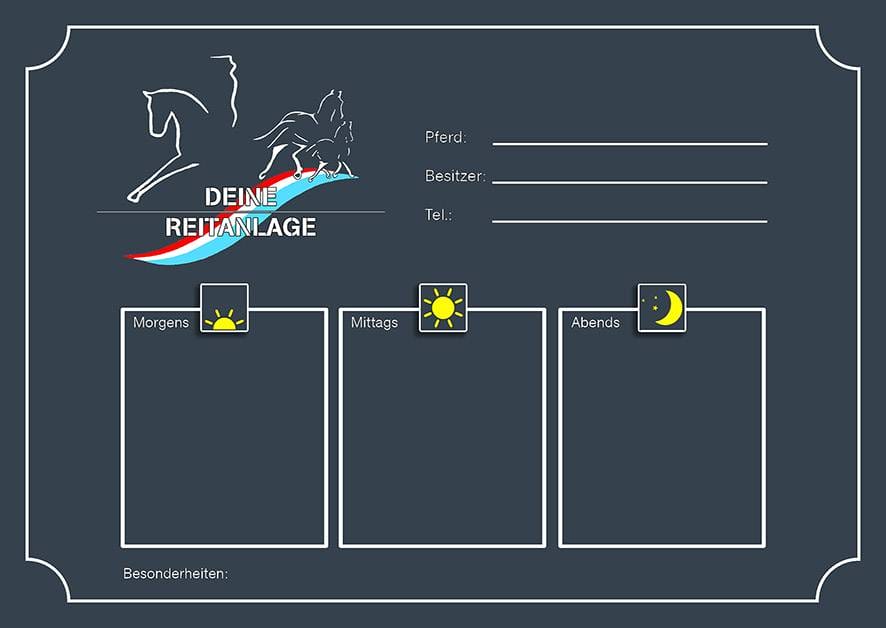 Futterplan fürs Pferd mit Logo deiner Reitanlage
