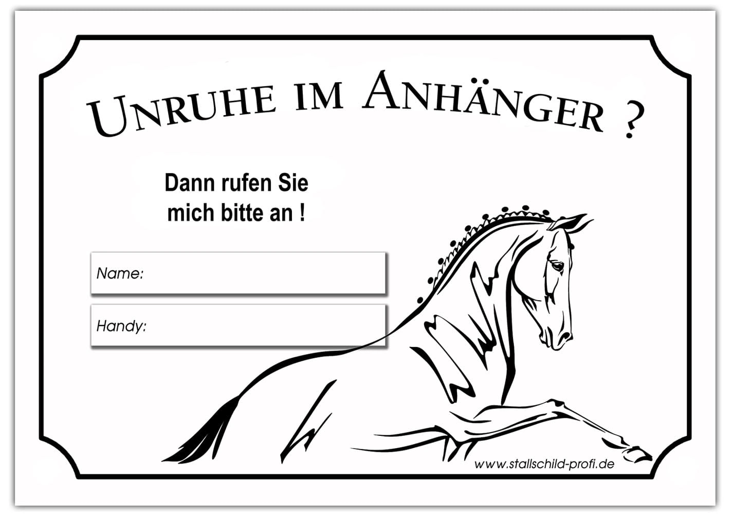 Unruhe im Anhänger