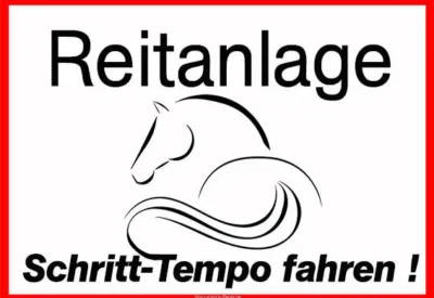 Reitanlage - Schritt-Tempo fahren!