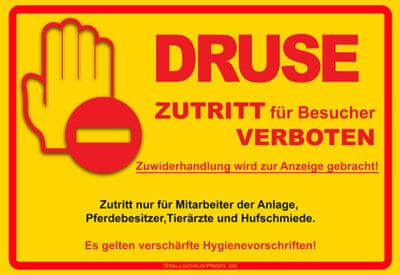 Warnschild DRUSE
