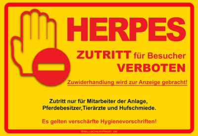 Warnschild Herpes