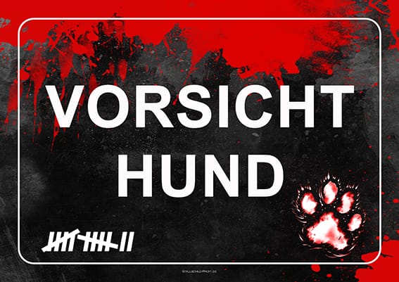 Hundeschild - Vorsicht Hund