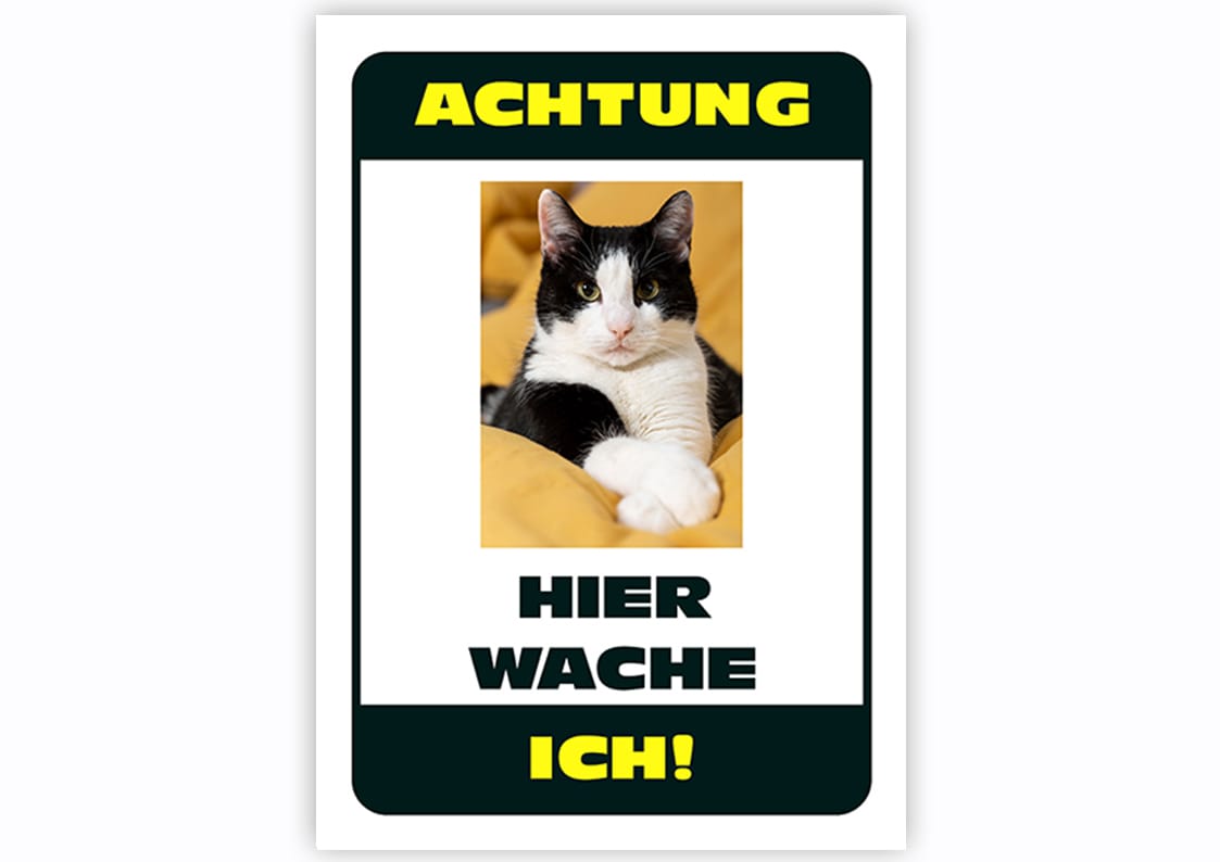 Hier wache ich Stallschild-Profi Horse-Sign horsesign stallschild-profi