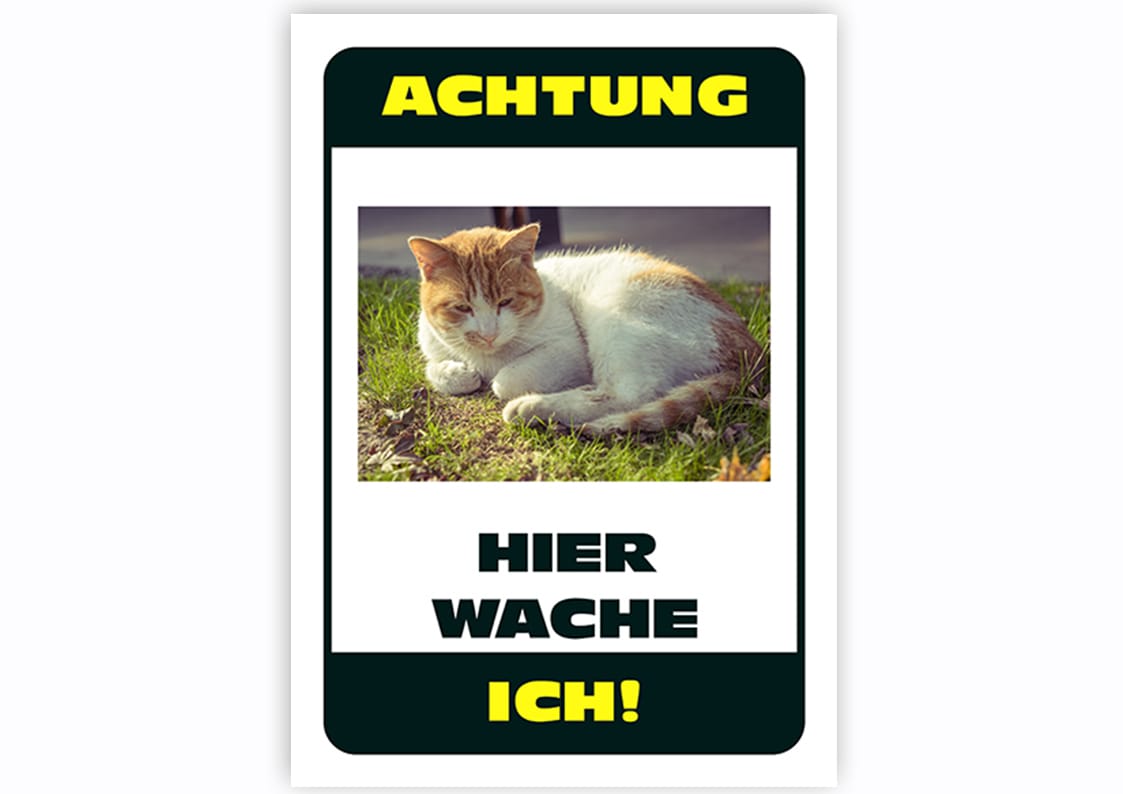 Hier wache ich Stallschild-Profi Horse-Sign horsesign stallschild-profi