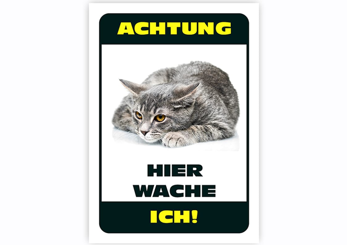 Hier wache ich Stallschild-Profi Horse-Sign horsesign stallschild-profi
