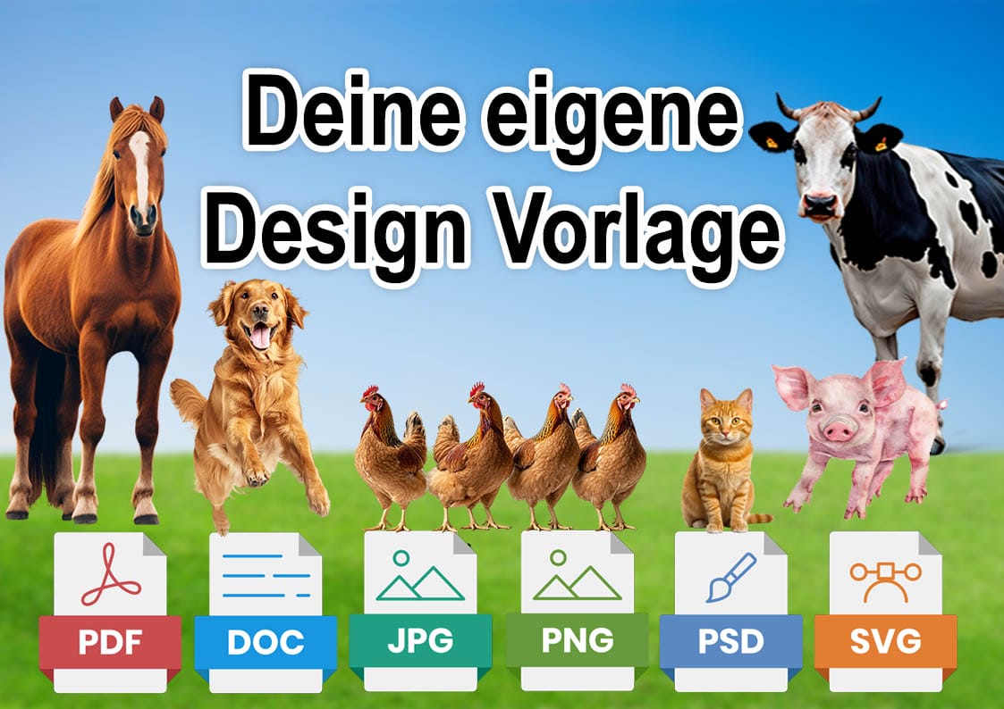 Deine Futterplan Design Vorlage für dein Haustier, Pferd, Hund, Katze, ...