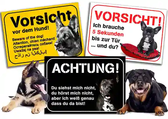 Hundewarnschilder Schild Hund individuelle Hundeschilder