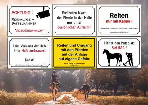 Stallschilder Stallschild-Profi Schild Pferd