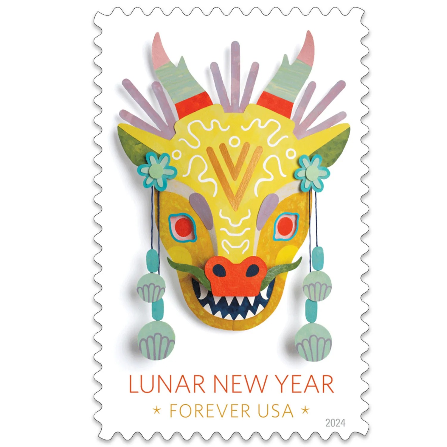 2024 Lunar New Year Stamps - the Year of the Dragon - Image 1