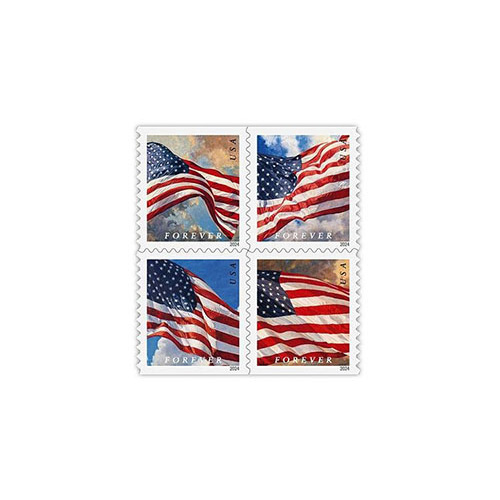 16d6e6b08f.jpg 2024 USPS Forever American Flag Stamps Rolls - Image 1