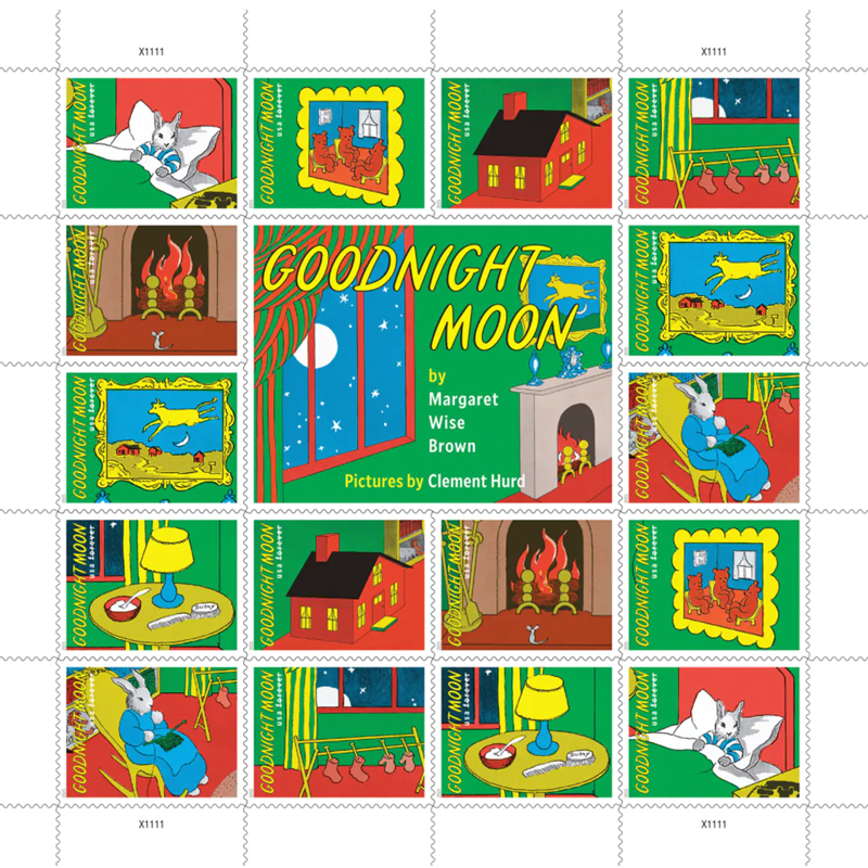 2025 Goodnight Moon Stamps, Sheet of 16 - Image 1