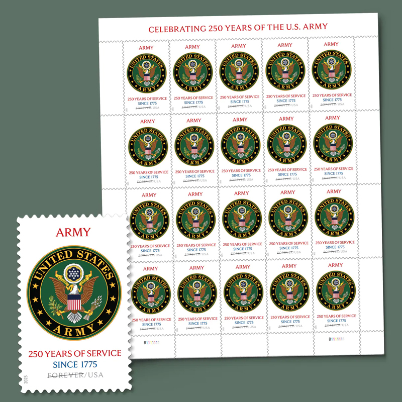 2025 U.S. Army 250th Stamps, Sheet of 20 - Image 2