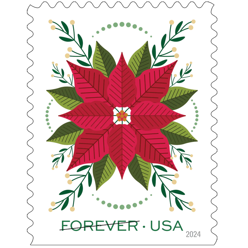 2024 Holiday Joy Forever Stamps, Book of 20|Multiple Stamp Designs - Image 2