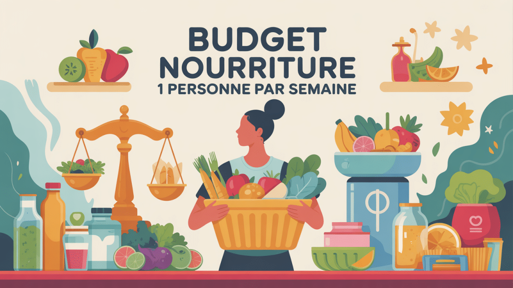 illustration budget nourriture 1 personne par semaine