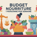 illustration budget nourriture 1 personne par semaine