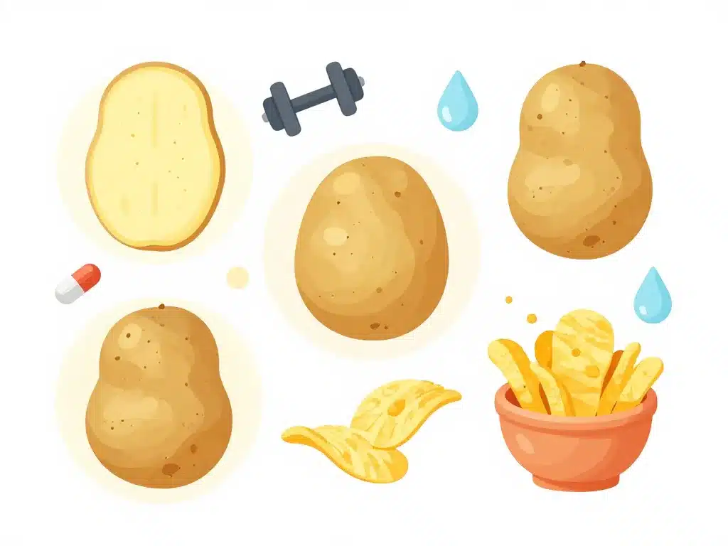 Différentes formes et valeurs nutritionnelles des calories de la pomme de terre