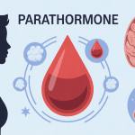 illustration parathormone prise de sang effet sur calcium et os