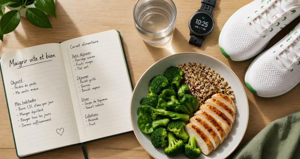 maigrir vite et bien carnet alimentaire et repas sain