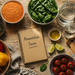 aliment bon pour la santé sur table rustique