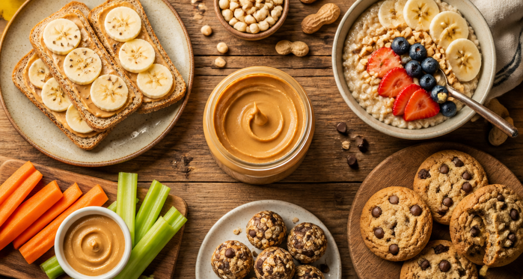 avec quoi manger du beurre de cacahuete sur table gourmande