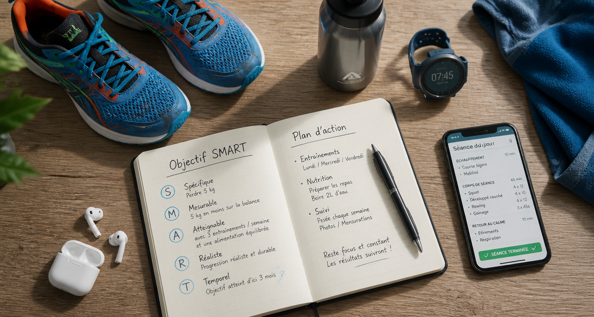 comment se motiver à faire du sport carnet baskets accessoires