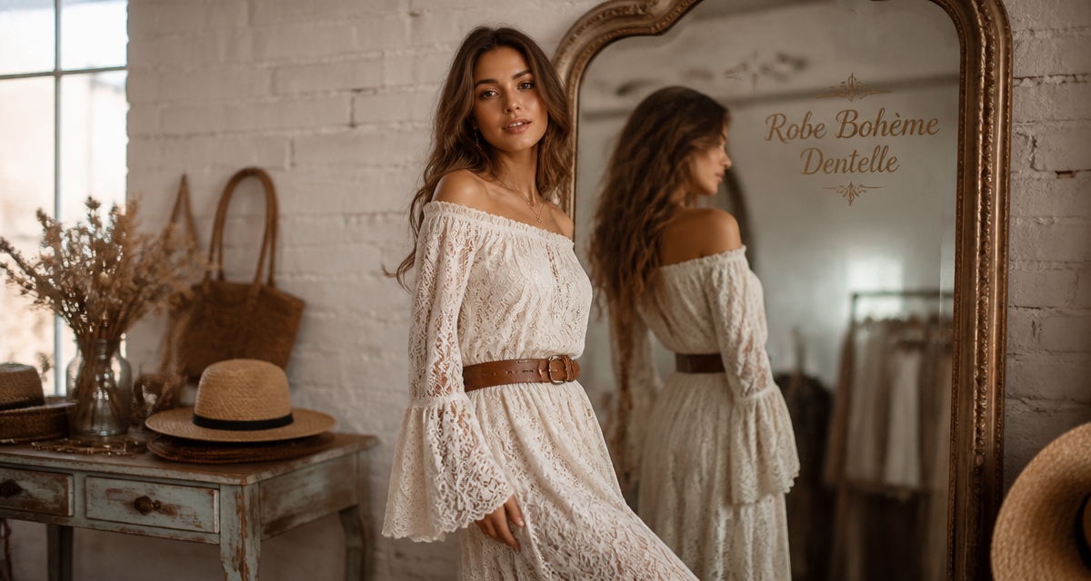 ma boheme robe dentelle femme miroir atelier
