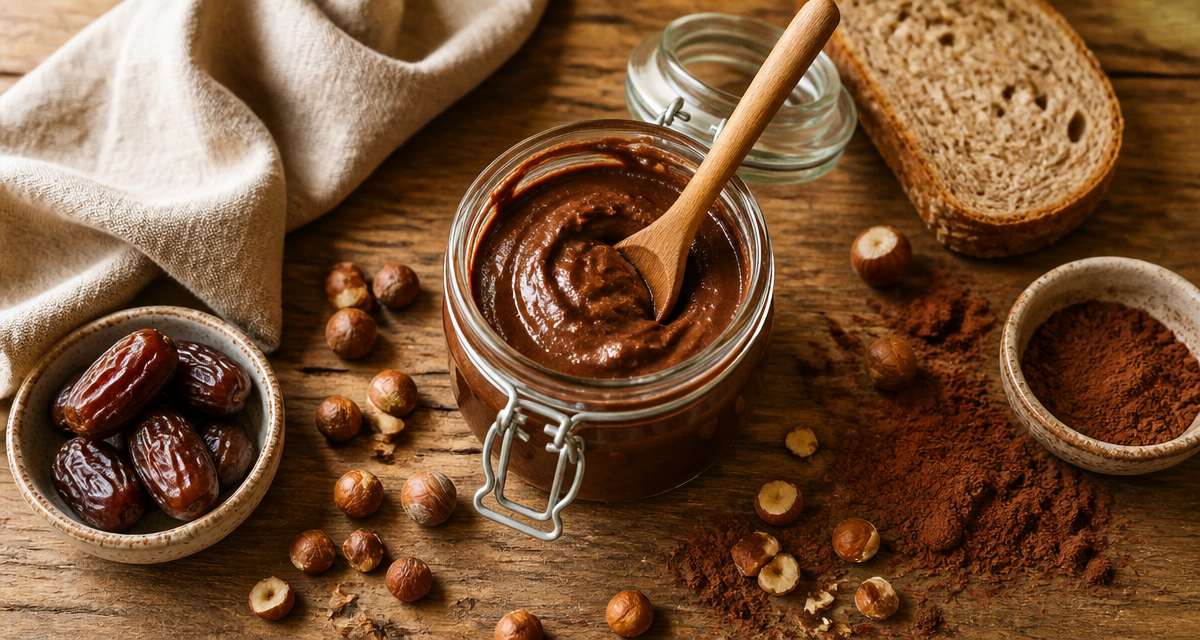 pate a tartiner healthy noisette cacao maison