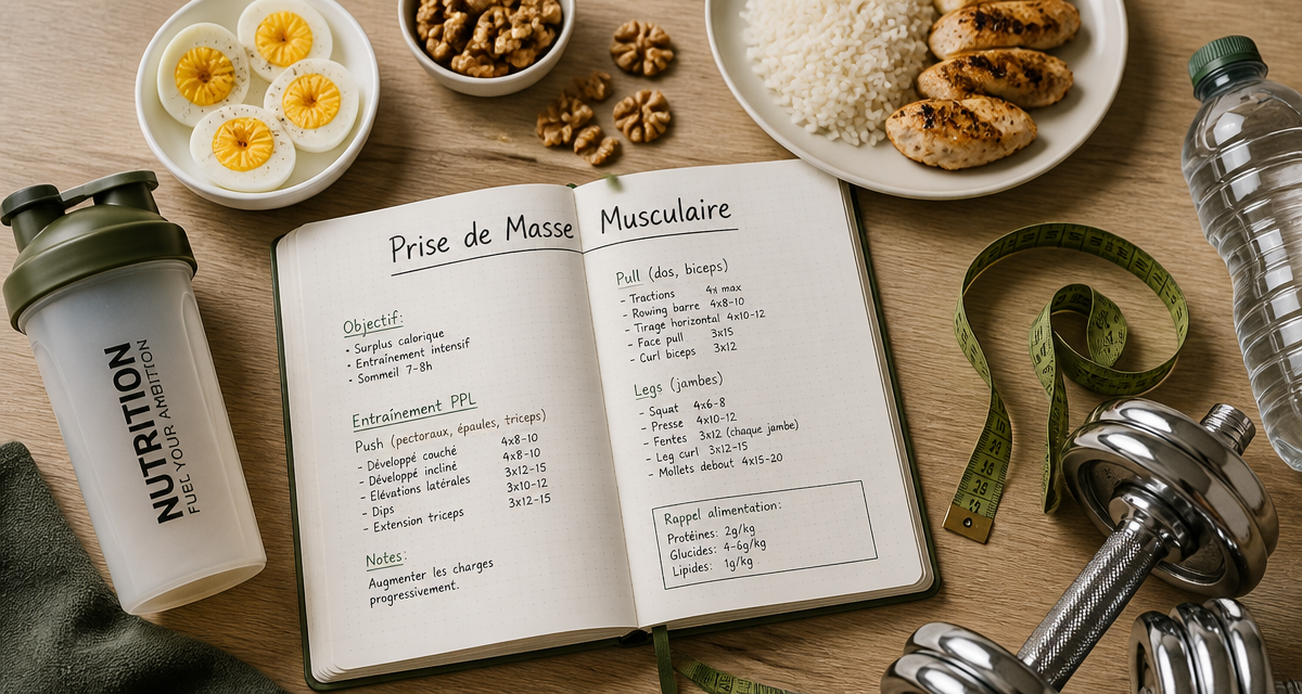 prise de masse musculaire table sportive aliments