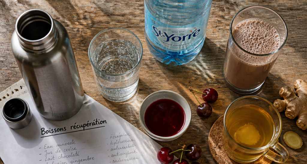 Que boire contre les courbatures : boissons efficaces sur table
