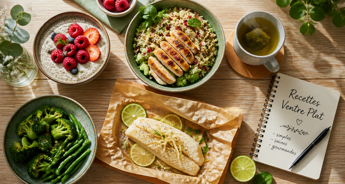 recette pour maigrir le ventre bol porridge salade quinoa cabillaud