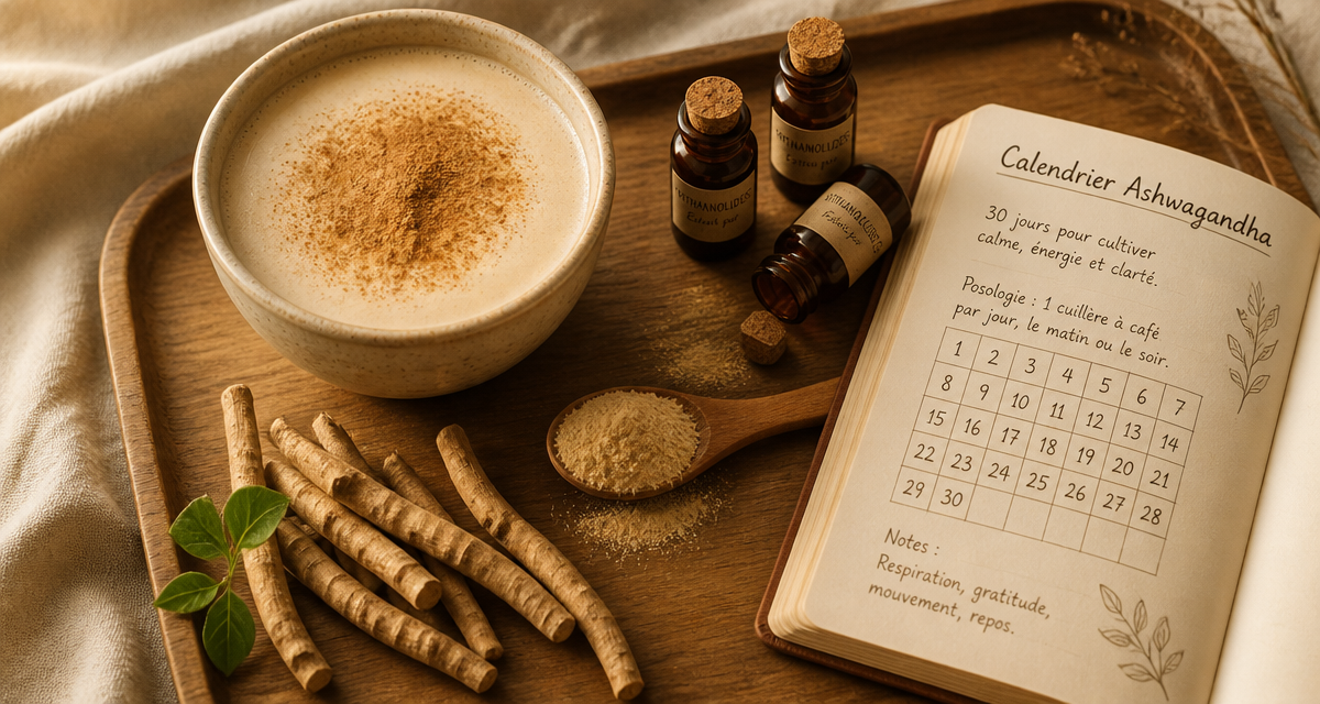 ashwagandha effet au bout de combien de temps plateau moon milk racines