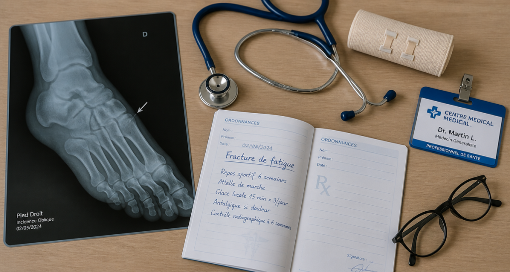 peut on travailler avec une fracture de fatigue radio pied bureau