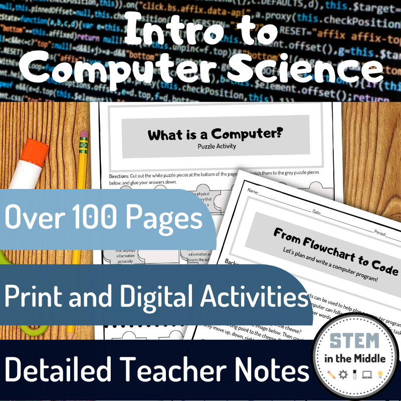 Computer Science lessons and activities for middle school