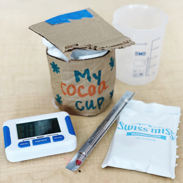 Hot cocoa cup STEM challenge for conductor and insulator activities