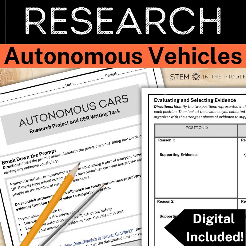 In this STEM research project, students learn about autonomous cars. Then they create a claim about the safety implications of driverless cars and justify their claims using evidence from text and video sources.