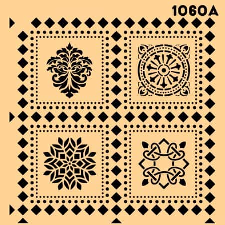 Klassisches Fliesenmuster Schablone | 1060A