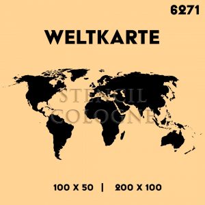 Weltkarte Wandschablone | 6271