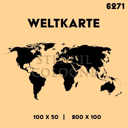 Weltkarte Wandschablone | 6271