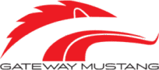 Gateway Mustang entrance with iconic Mustang logo and vibrant red design.